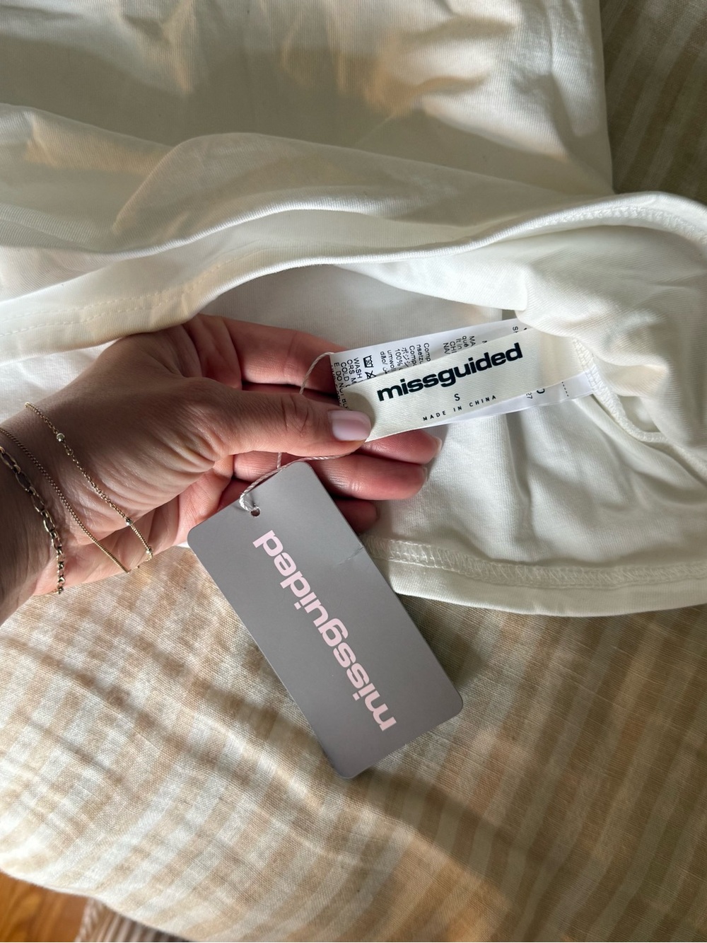 Missguided White Ribbed Tank Top - Picture 2 of 2